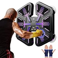 GOMETY Music Boxing Machine, Bluetooth LED Musik Boxmaschine für Erwachsene mit LED-Licht und Boxhandschuhen, 9 Geschwindigkeitsmodi & Zählmodus für Erwachsene und Kinder Bewegung/Stressabbau