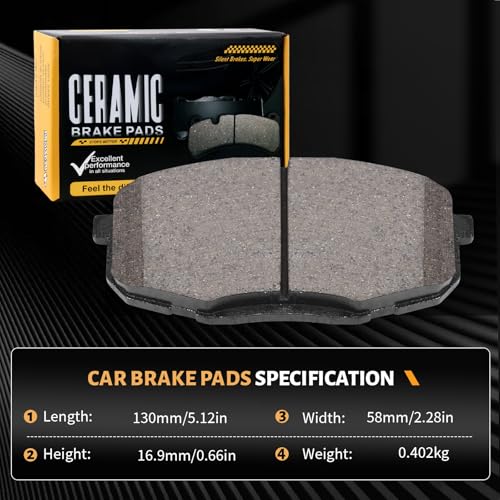 Image of Front Brake Pads D1397 w /Hardware Replacement For Hyundai Elantra 2009 Touring, Elantra 2010-2012 Touring GLS /SE, For Kia Forte 2010-2013, Forte Koup 2010-2013 Ceramic Brake Pads