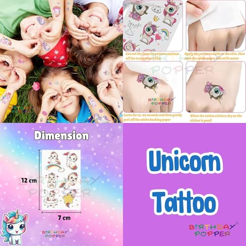 Image of Birthday Popper Rainbow Gift Pack as Birthday Return Gifts | Curated Unicorn Theme Premium Party Favor Combo Set for Colorful & Exciting Celebrations