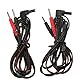 2Pcs 120CM TENS Elektrode führen Drähte Jack Plug Pin Anschluss Pack, flexible Kabel für TENS EMS Massage-Geräte, Ersatz-Anschlusskabel für Elektrotherapie-Instrumente