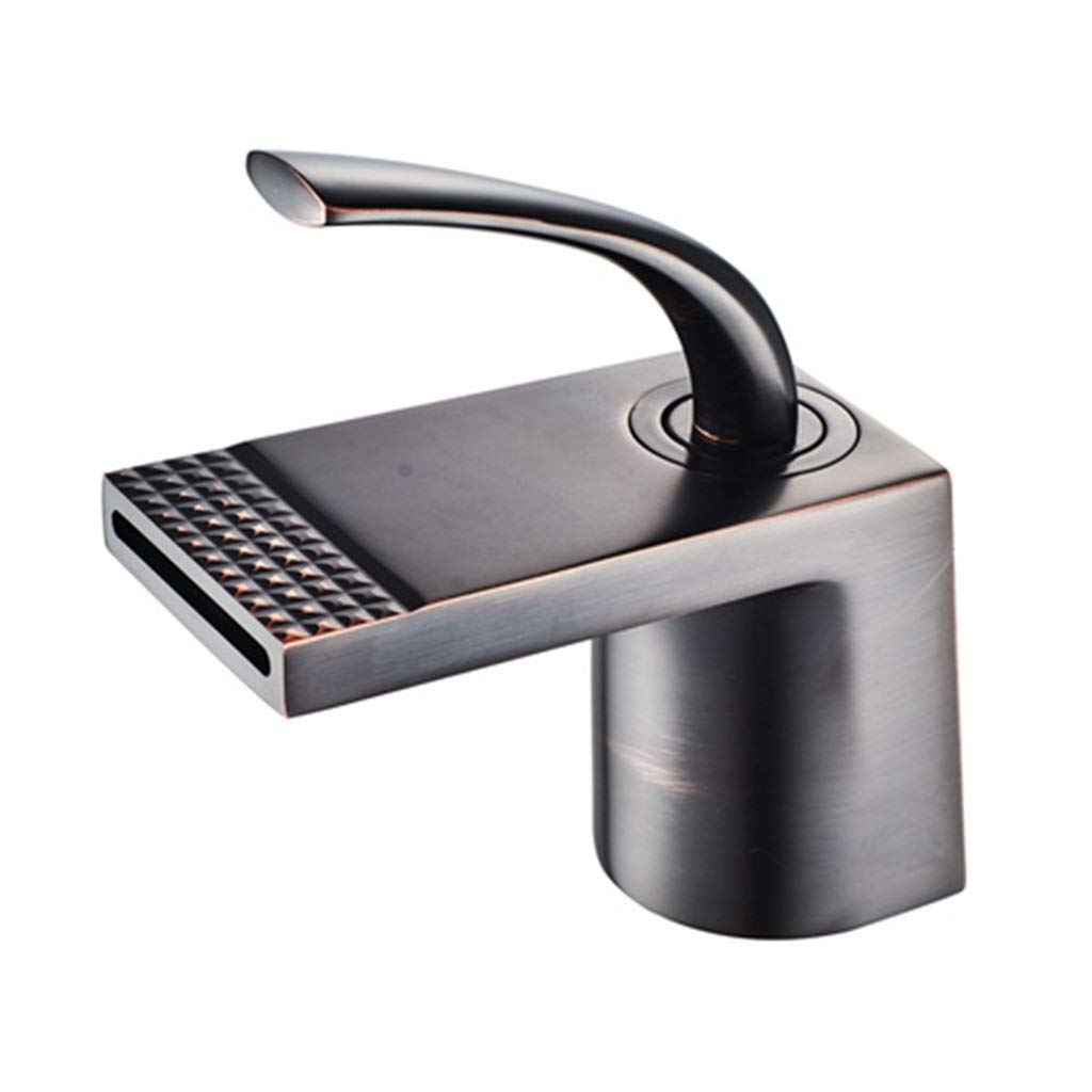 Robinet évier cuisine résistant au calcaire mitigeur en cuivre noir pour évier rotatif