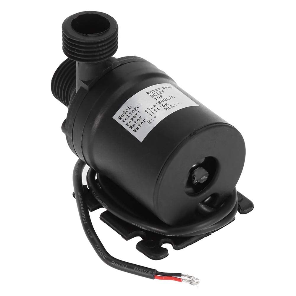 Bomba de jardín DC 12 V 800 L/H, mini bomba de agua para acuario pequeño, jardín, estanque, transportador de herramientas, máximo ascensor: 5 m