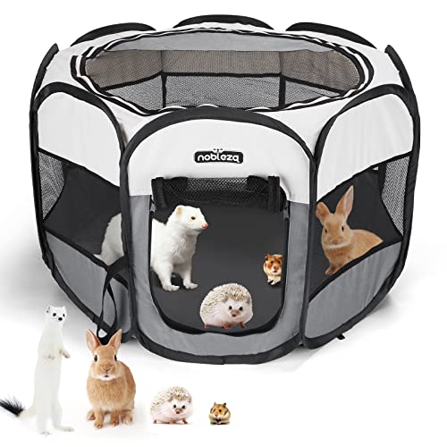 Nobleza Pet Playpen Portable Foldable Dog Cat Puppy Pen 24.4x24.4x17.7in