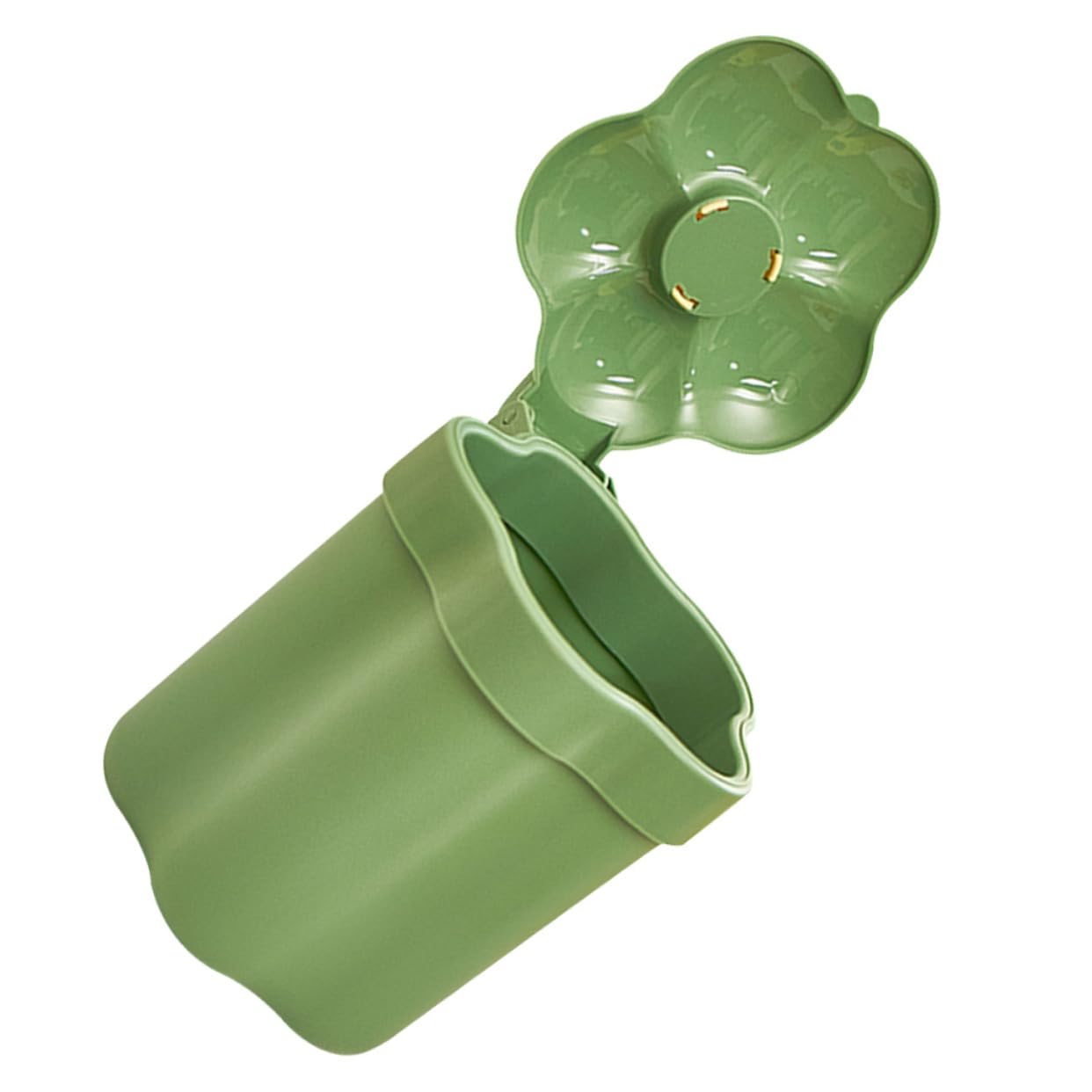 Creative Small Desktop Trash Bin with Lid Cute Mini Rubbish Can for Home Office Bedroom Sturdy Opening Wastebasket