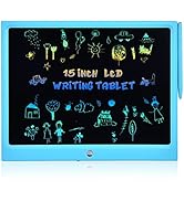 15" LCD Writing Tablet, PINKCAT Extra Large Drawing Tablet Colorful Screen Doodle Board, Handwrit...