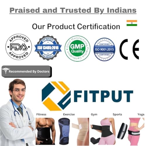 Image of FITPUT 2PCS Extra Long Elastic Knee Wrap Compression Bandage Brace Support for Legs, Plantar Fasciitis, Stabilising Ligaments, Joint Pain (Beige), Arthritis