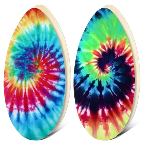 Sonwyoung 2 Pcs 41 Inch Skim Boards for Beach Adult, Wooden Performance Skimboard Lightweight Body Board with Colorful Drop Shape for Beach Skimming and Water Sports