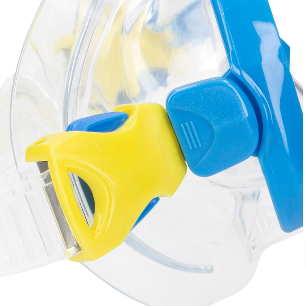 AKTIVE Tuba et Palmes Colorbaby Aqua Sport pour Enfants, Masque à Gouttes, Ajustement Facile, sans Latex, Palmes Réglables 27-31, Tube de Protection, lentilles en Polycarbonate