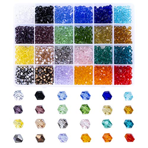 Crystal Beads Bulk Beaded-Wholease 6Mm Glass Beads Mix Lot Of 1200Pcs Faceted Seed Beads For Jewelry Findings #TOP13
