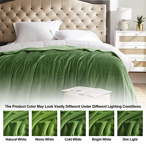 Image of KMUSET Fleece Blanket Throw Size Emerald Lightweight Super Soft Cozy Luxury Bed Blanket Microfiber