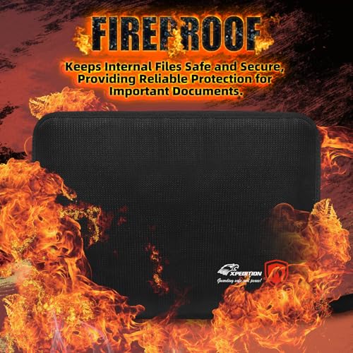 Fireproof Accordion File Organizer,Important Document Organizer,end of Life Planner Organizer Binder,Expanding Portable fire Proof Document Bag,Waterproof Folio Holder File folders for A4 Paper - Image 4