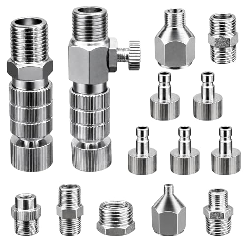 KLBZG 14 Pack Airbrush Adapter Set1/8 and 1/4 Inch Female Connectors and Male AdaptersHose Quick Release Adapter for Air Compressor