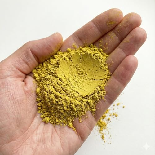 Image of Iron Oxide Pigment Powder Concrete Dye Colors | Vibrant Yellow Powdered Pigments for Cement, Mortar, Bricks, Tiles, Paint, Plaster & DIY Projects (100 gm, Pack of 1)