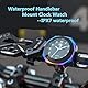 Motorrad wasserdichte Uhr schwarz blau rot silber für Fahrrad/Motorrad/SUV verschiedene Modelle, passend für 7/8 oder 1 Lenker, Halterungsdurchmesser 22-28mm(schwarz)