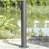 2 MÖGLICHKEITEN, INS WASSER ZU GELANGEN: Sie können die Wasserquelle einfach an den unteren Anschluss oder den seitlichen Anschluss anschließen, um das Wasser eindringen zu lassen. Die Wassersäule enthält einen Wasserhahn, der sich sehr gut zum Bewässern, Bewässern, Autowaschen und für Haustiere eignet