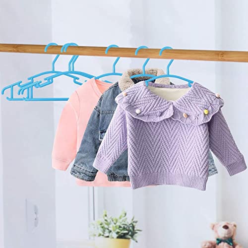 Baby Clothes Hangers,Childrens Colorful Plastic Hangers Small Coat Hangers For Kids,Toddler,Infant,Nursery,Child Closet,120 Pack #TOP5