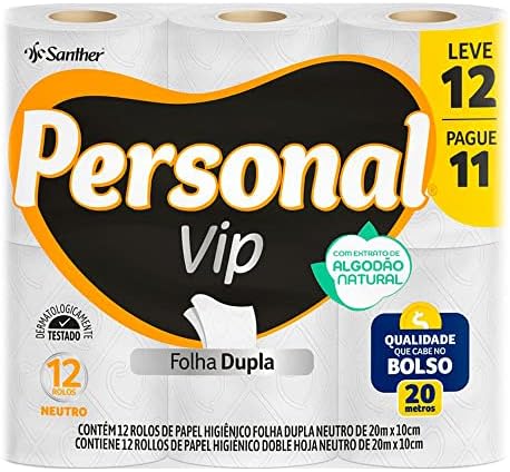 Papel Higiênico Personal Vip Neutro Folha Dupla Leve 12 Pague 11 ...