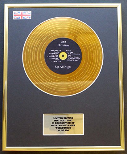 Limited Edition One Direction/Mini Metal Gold Disc/EDICIÓN Limitada/COA/UP All Night