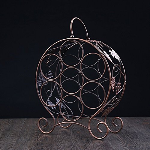 Ornate Coffee Bronze 6 Bottle Wine Rack