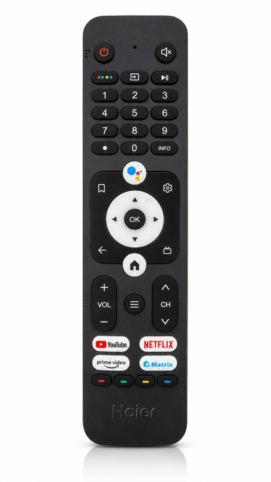 Haier TV Remote Compatible with HTR-U31, L43FG, L50FG, L55FG, L65FG, M43UG, M50UG, M55UG, M65UG, 32K7G Smart Android 4K LED TV, Non-Voice, Replacement Remote Control, LED 416 NVC-image-35