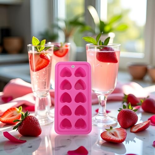 Bandeja de silicona para cubos de hielo en forma de corazón miniatura 6