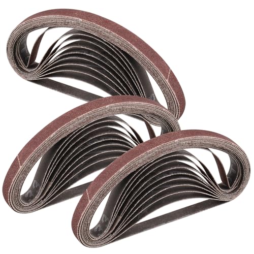 STEBRUAM Sanding Belt 10 x 330 mm,30PCS 80 Grit