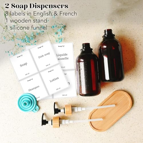 2 x 50 cl Dispensers for Soap Shampoo, Washing-up Liquid - Image 2