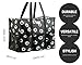 Pursetti Utility Tote (Medium, Black Daisy)