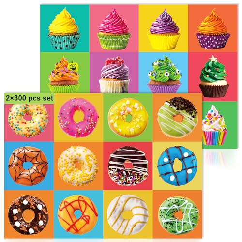 fishwisdom 300 Piece Jigsaw Puzzles Pack of 2 (Donuts + Cupcakes)