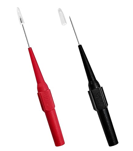 Miniatura 8 de Pasadores de sonda de prueba de 0.028in, aguja de perforación de alambre de aislamiento no destructivo, pasadores de sonda trasera de acero