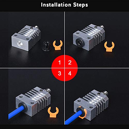 PoPprint Upgrade - Dissipatore di calore All Metal Hotend 3D pezzi per stampante CR-10 Ender3 3D MK8 ugello CR10 Titanium Heat Breaker