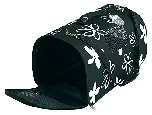 Zolux Panier de Transport pour Petit Chien/Chat Flower Noir Taille L