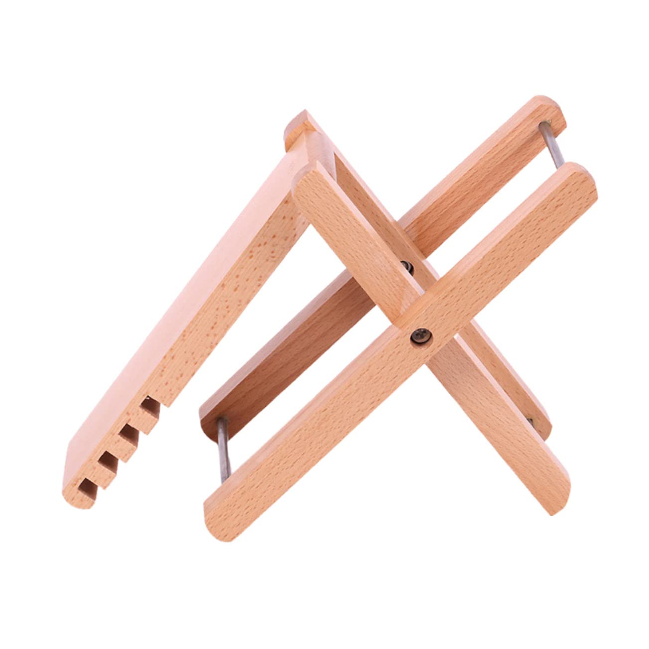 TOGEVAL Wooden Guitar Pedal Foot Rest Stool 4 Height Levels for Guitar Accessories