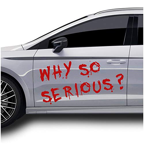Sticker Why so Serious Adesivo Rosso per i Veicoli...