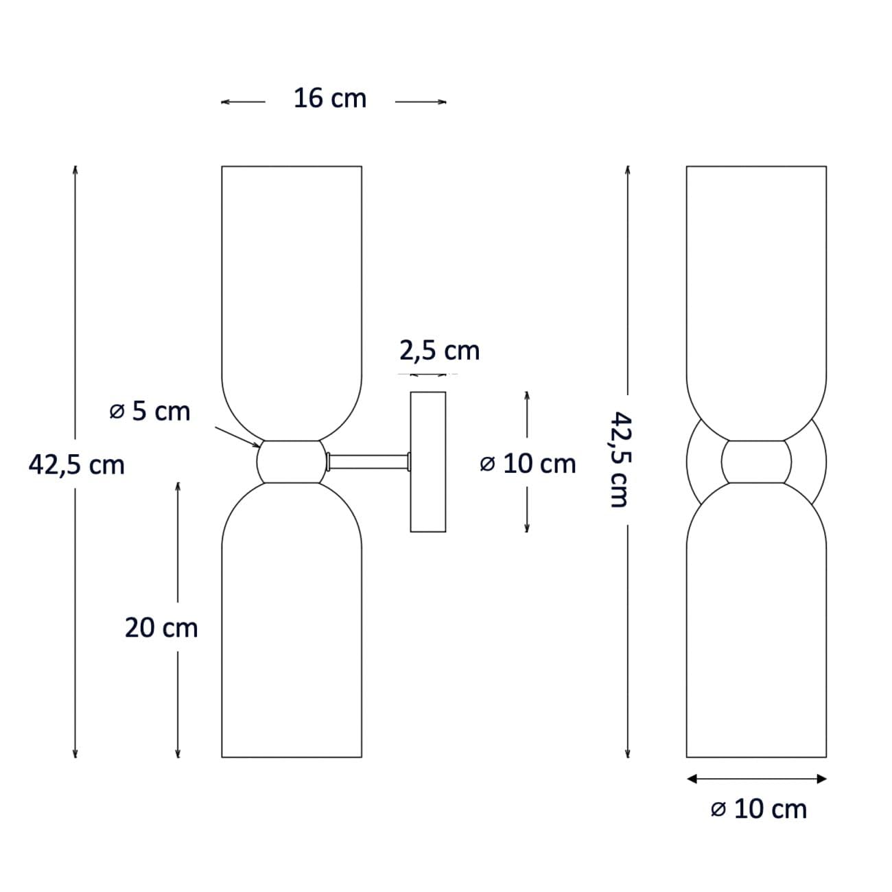 KOSILUM - Applique double verre texturé opal - Leonora - Lumière Blanc Chaud Eclairage Salon Chambre Cuisine Couloir - - - E14 - IP20