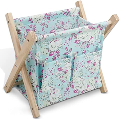 LYroo Flower Magazine File Holder Book Storage Boho Magazine Rack Book Basket for Boho Home Decor,Ewspapers,Swaddle Blanket,Living Room,Bathroom,Office,Nursery Cover