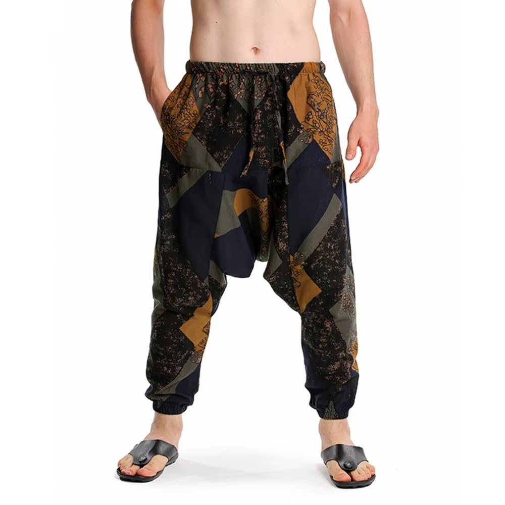 Whitewhale Men's Loose Fit Cotton Trousers-image-17