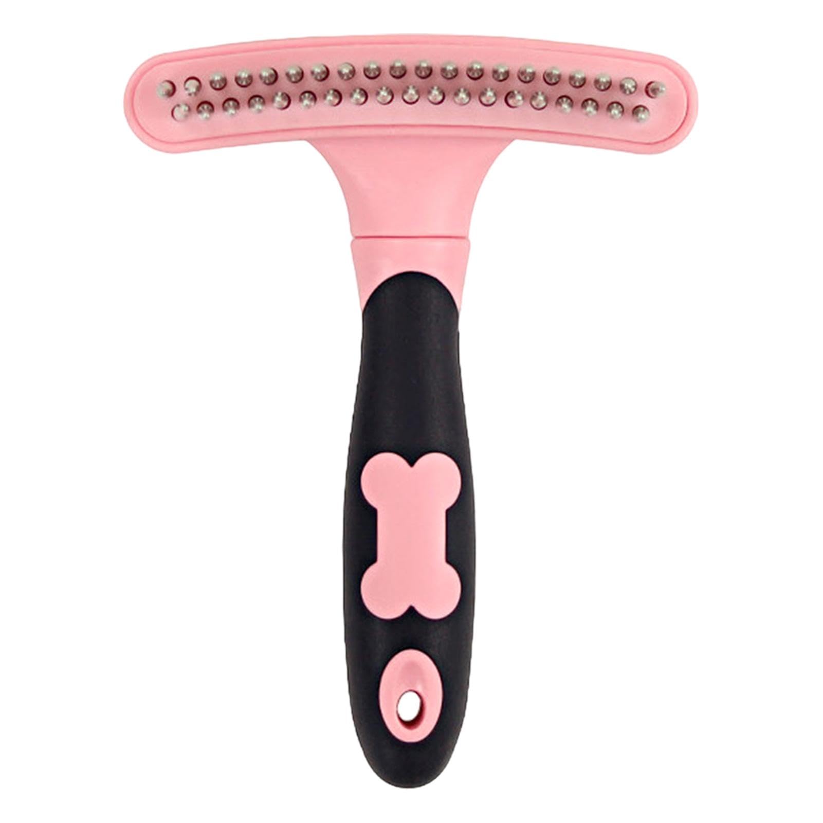 Cat Grooming Rake Anti-Slip Handle Safe Reduces Shedding Removes Tangles