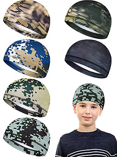 Image of Geyoga 6 Pcs Kids Skull Caps Helmet Liner Hats