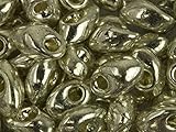 Miyuki Long Magatama Seed Beads - 4x7mm 'Silver Lined Galvanized Silver ' 8.5g