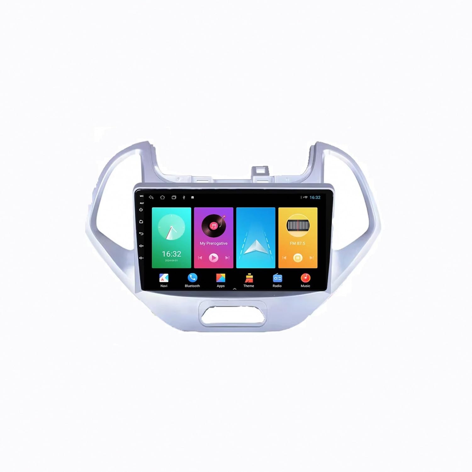Audio estéreo 2 DIN Ford Figo 2016-2020 con pantalla multimedia de 32G ROM 8