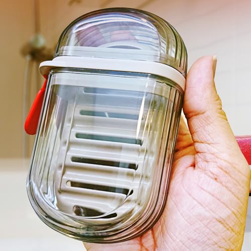 Aishini Travel Soap Case Leakproof Soap Holder with Lid Portable Bar Soap Holder for Traveling Ideal for Bar soap holder with drain During Travel Camping Gym [ Light Brown ] Semi Transparent