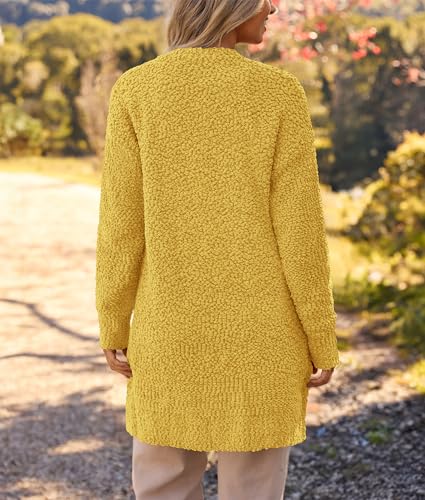 Image of MEROKEETY Women's Long Sleeve Soft Chunky Knit Sweater Open Front Cardigans Outwear Coat