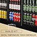 Bluelinecool Commercial Back Bar Cooler with 3 Glass Sliding Doors, 11.5 cu.ft Under Counter Beverage Refrigerator, LED Lighting - ETL Beer and Wine Cooler for Bar, Restaurant, Garage, Office, Home
