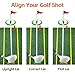 Ihomepark Golf Magnetic Alignment Rods, Club Face Golf Training Tool, 16” Golf Alignment Magnet Swing Trainer Aid 2 Pack