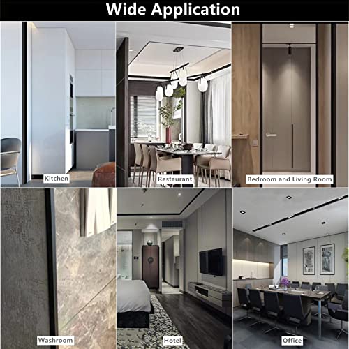Image of Aluminium Alloy Metal Corner Guards 10 Pcs Wall Corner Protector 1.6 inch x 1.6 inch x 48 inch Wall Corner Protection Decoration Black Pack of 10 Corner Guards 20 Ga /1 mm Thickness