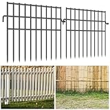 MOOTACO 25 Stück Gartenzaun, Metall Zaunelemente, Dekorativer Gartenzaun, Garten Metallzaun, Tier-Absperrzaun, Zaun für Hunde (825CM(L) X 43CM(H))