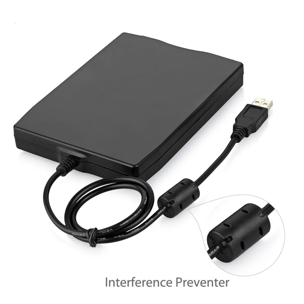 Unidad de Disquete USB 2.0 Lector de Disquete Externo Portátil de 3,5 Pulgadas Diseño Liviano y Ultradelgado para PC Portátil