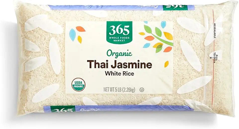 365 By Whole Foods Market, Organic Jasmine Rice, 5 Pound, 80 Ounce USDA Organic