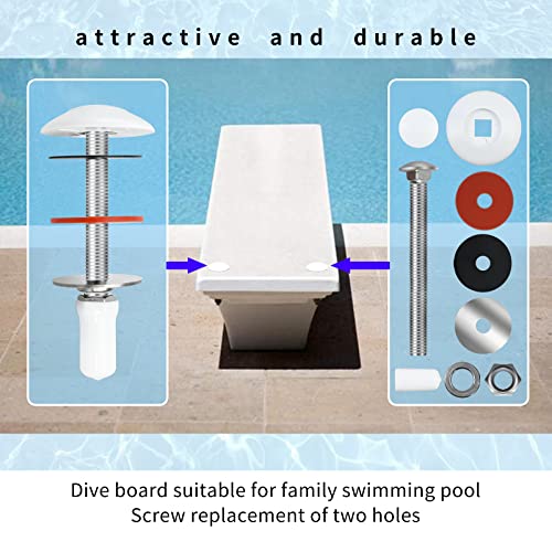 Vsttar 67-209-911-Ss Mounting Kit For Pool Diving Board Replacement For Two Hole Residential Diving Board, Fit For 67-209-911-Ss Residential Diving Board Mounting Kit, White #TOP5